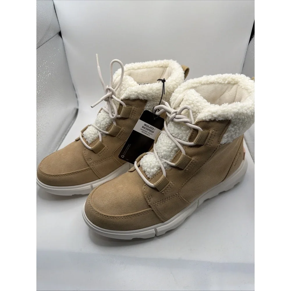Sorel Explorer II Carnival Cozy Waterproof Women's Boots‎ Canoe/Sea Salt Size 9